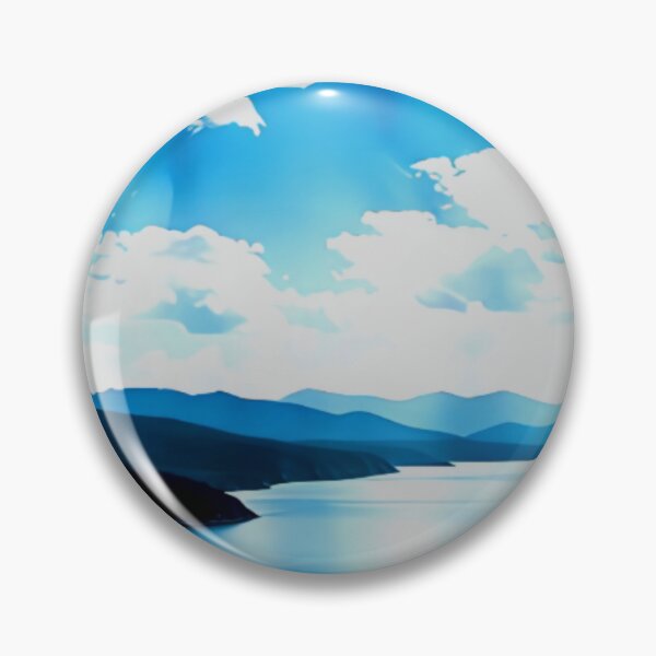 Item preview, Runder Ausblick – Magischer Bergsee im blauen Licht designed and sold by StickBuAndii.