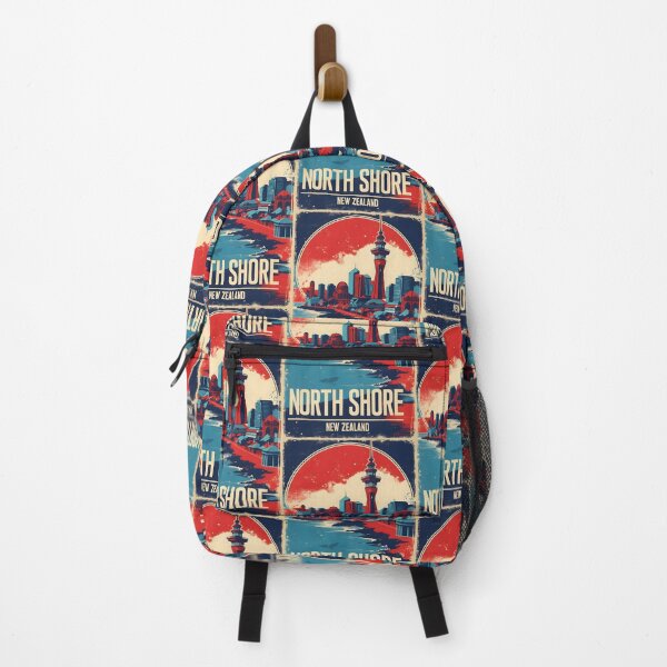 Item preview, North Shore New Zealand Retro Vintage Travel Design designed and sold by TravelersGems.