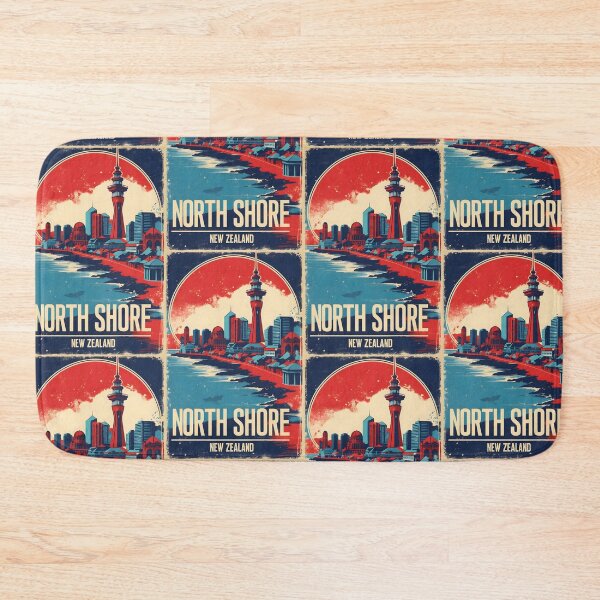 Item preview, North Shore New Zealand Retro Vintage Travel Design designed and sold by TravelersGems.