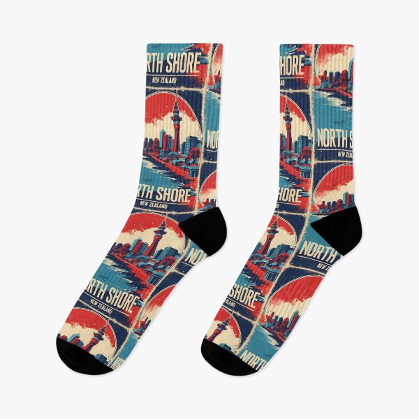 Item preview, North Shore New Zealand Retro Vintage Travel Design designed and sold by TravelersGems.