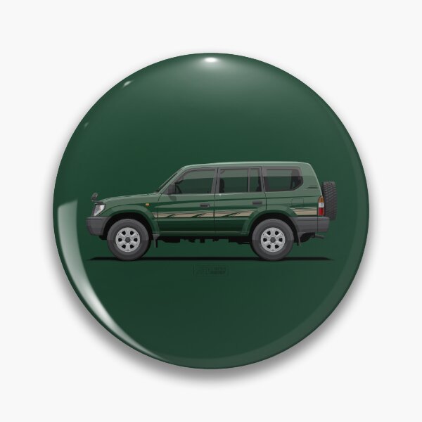 Item preview, Prado 95 LWB Dark Green Metallic – 90 Series Base Spec Steel Wheel Utility 4x4 Illustration designed and sold by ARVwerks.