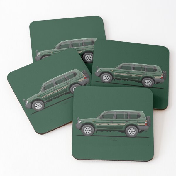 Item preview, Prado 95 LWB Dark Green Metallic – 90 Series Base Spec Steel Wheel Utility 4x4 Illustration designed and sold by ARVwerks.