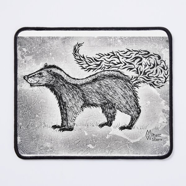 Item preview, Striped skunk with raised tail for spraying  designed and sold by Matt Starr Fine Art .