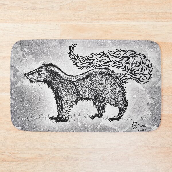 Item preview, Striped skunk with raised tail for spraying  designed and sold by Matt Starr Fine Art .