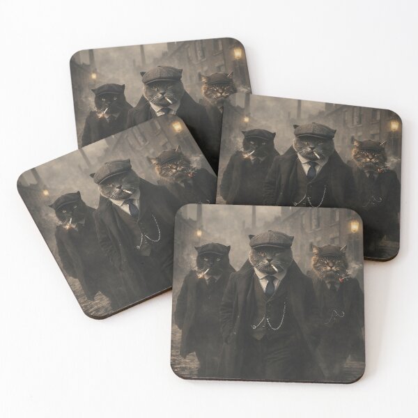 Item preview, Peaky Pussy's - Gangster Cat Pun designed and sold by D S DESIGNS .