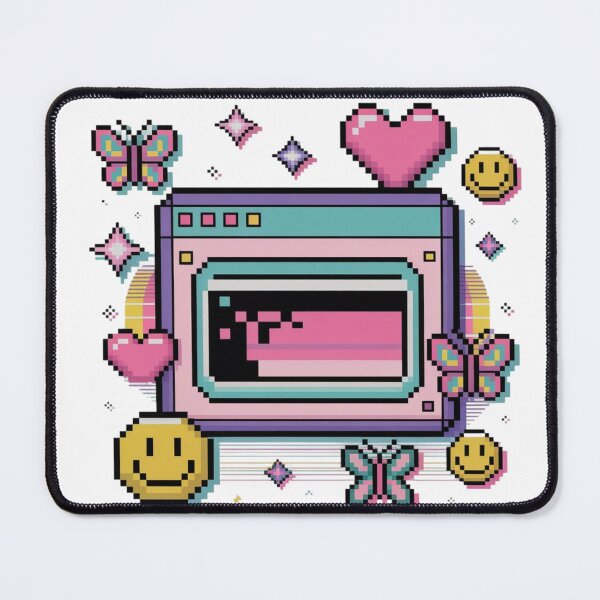 Item preview, Pixel Heart Window – Y2K Vaporwave Nostalgia Tee designed and sold by mo-carnival.