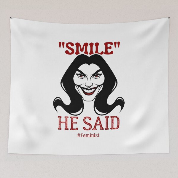 Item preview, Smile, He Said | Sassy Defiant Feminist Art designed and sold by ObsidianDaz.