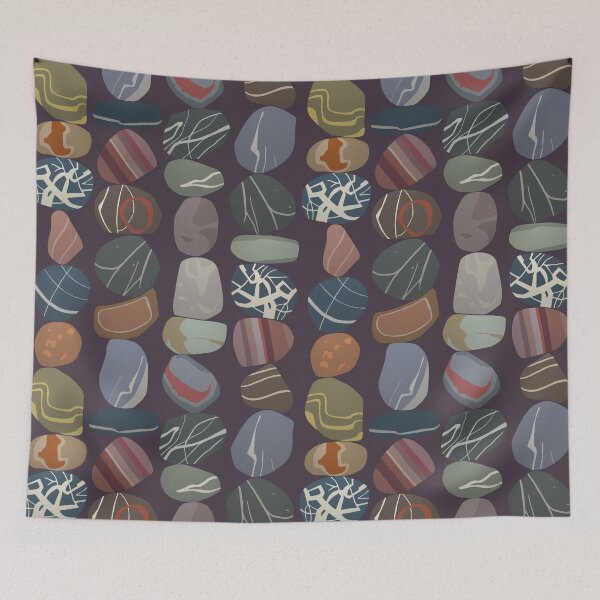 Item preview, minimal pebbles deep mulberry designed and sold by scrummy.