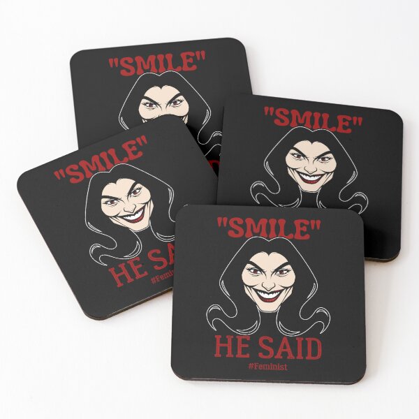 Item preview, Smile, He Said | Sassy Defiant Feminist Art designed and sold by ObsidianDaz.