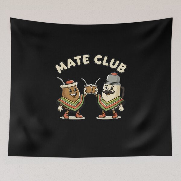 Item preview, Mate Club - Vintage Gaucho Style Cartoon Toasting designed and sold by flamini.