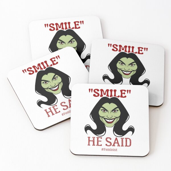 Item preview, Smile, He Said | Sassy Defiant Feminist Art designed and sold by ObsidianDaz.