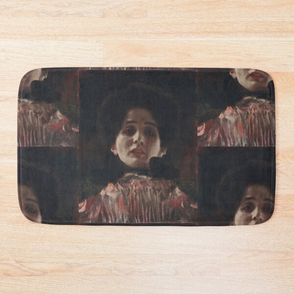 Item preview, Dame En Face Mit Plisiertem Kleid by Gustav Klimt: Elegant Portrait Poster designed and sold by artofuniverse.