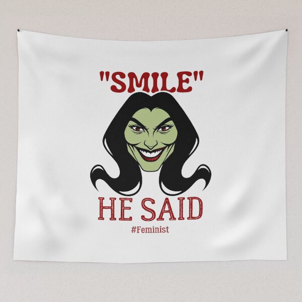 Item preview, Smile, He Said | Sassy Defiant Feminist Art designed and sold by ObsidianDaz.