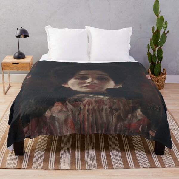 Item preview, Dame En Face Mit Plisiertem Kleid by Gustav Klimt: Elegant Portrait Poster designed and sold by artofuniverse.