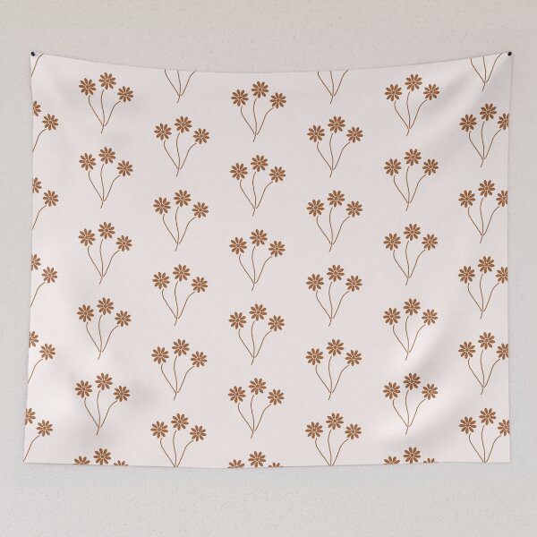 Item preview, Minimalist illustration of three brown flowers designed and sold by MagicMaker1984.