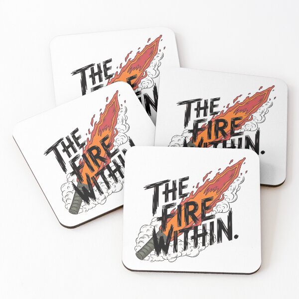Item preview, Vibrant rocket blasting off with inspiring THE FIRE WITHIN text designed and sold by Creative88Art.