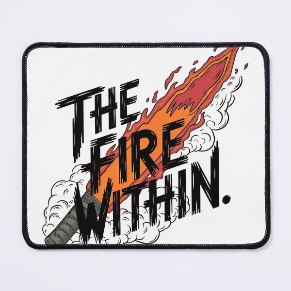 Item preview, Vibrant rocket blasting off with inspiring THE FIRE WITHIN text designed and sold by Creative88Art.