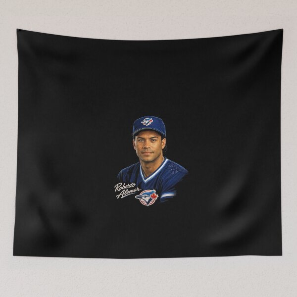 Item preview, Roberto Alomar Toronto Blue Jays Retro Baseball Portrait designed and sold by TheArtOfCar.