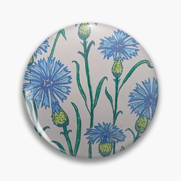 Item preview, Bachelor's button flowers study  designed and sold by Matt Starr Fine Art .