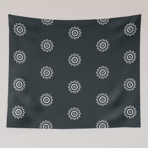 Item preview, Industrial Minimal Gear Icon - Modern Mehcanical Symbol Design designed and sold by PrintForgeLab.