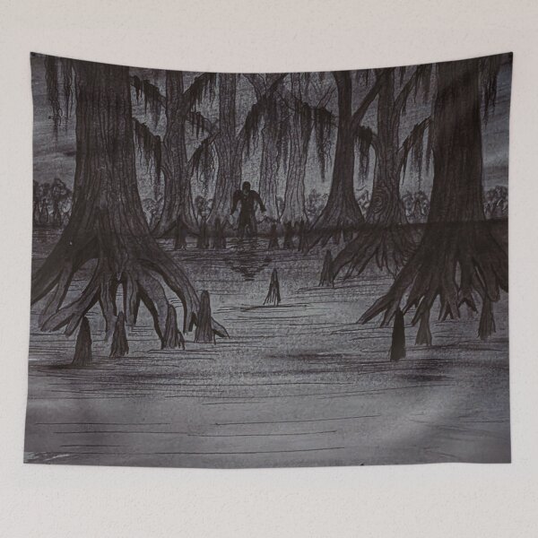 Item preview, Bigfoot in the murky swamp designed and sold by Matt Starr Fine Art .
