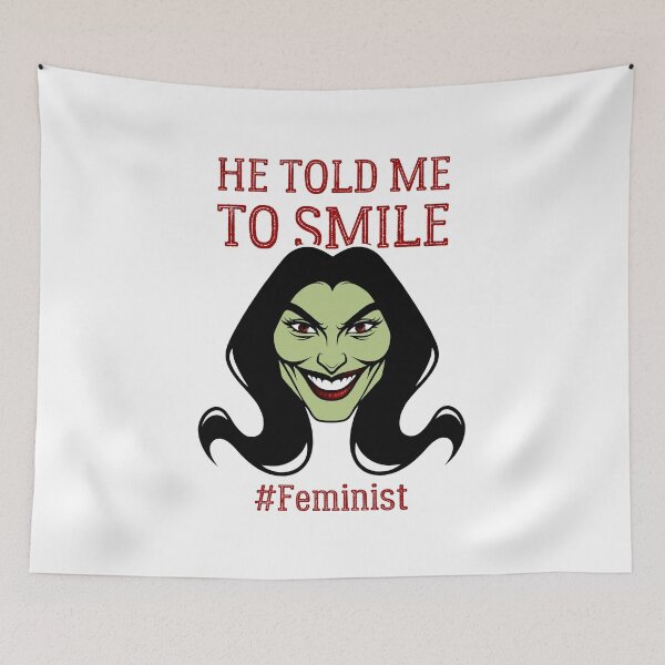 Item preview, Smile For Me | Sassy Defiant Feminist Art designed and sold by ObsidianDaz.