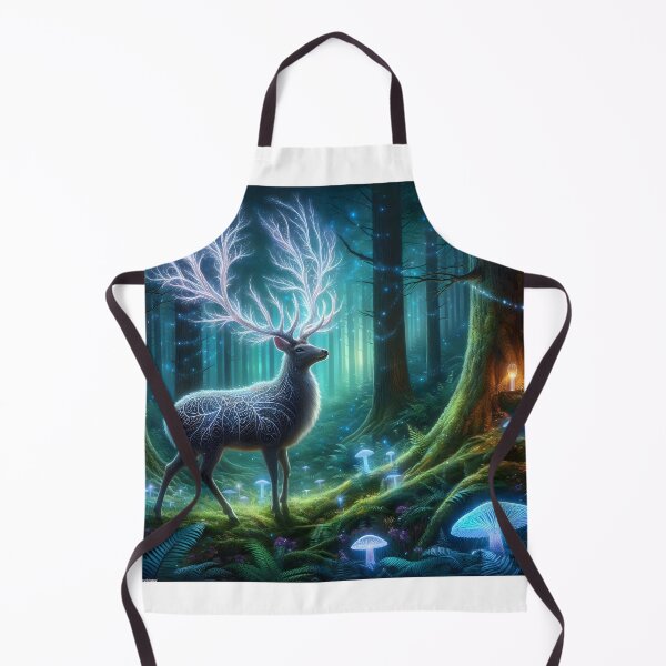 Item preview, Guardian of the Whispering Woods - Mystical Deer Fantasy Art Print, Enchanted Forest Wall Decor, Celestial Animal Poster, Nature Spirit Gift designed and sold by SpasovShop.