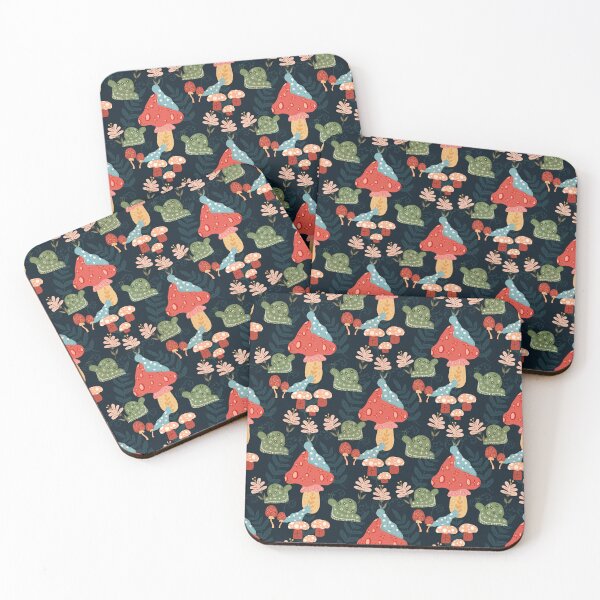 Item preview, Snail’s Wonderland Pattern in Navy designed and sold by designsbyklm.