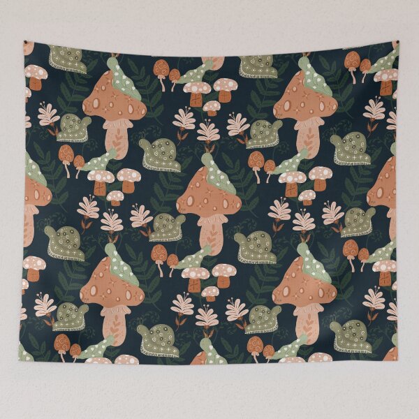 Item preview, Snail’s Wonderland Pattern in Navy Mutes Tones designed and sold by designsbyklm.