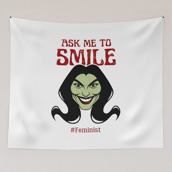 Item preview, Smile For Me | Sassy Defiant Feminist Art designed and sold by ObsidianDaz.