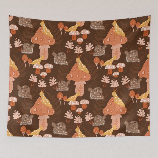 Item preview, Snail’s Wonderland Pattern in Brown designed and sold by designsbyklm.