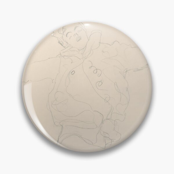 Item preview, Dancing Woman With Cape by Gustav Klimt: Minimalist Figure Line Drawing designed and sold by artofuniverse.