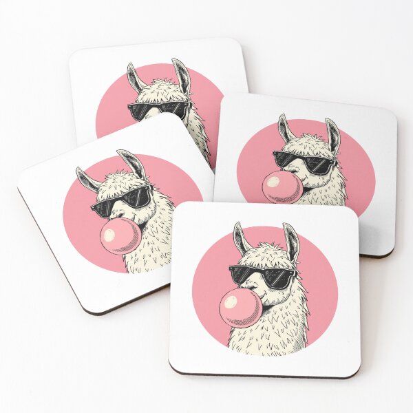 Item preview, funny Llama with Pink Bubble Gum designed and sold by SOUFIANE1991.