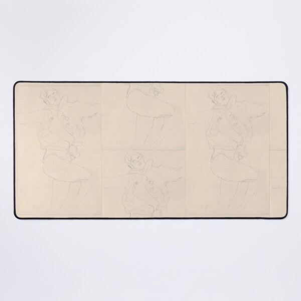 Item preview, Dancing Woman With Cape by Gustav Klimt: Minimalist Figure Line Drawing designed and sold by artofuniverse.
