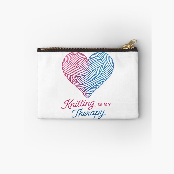 Item preview, Knitting Is My Therapy – Yarn Heart Illustration for Knitters designed and sold by SidTastic .