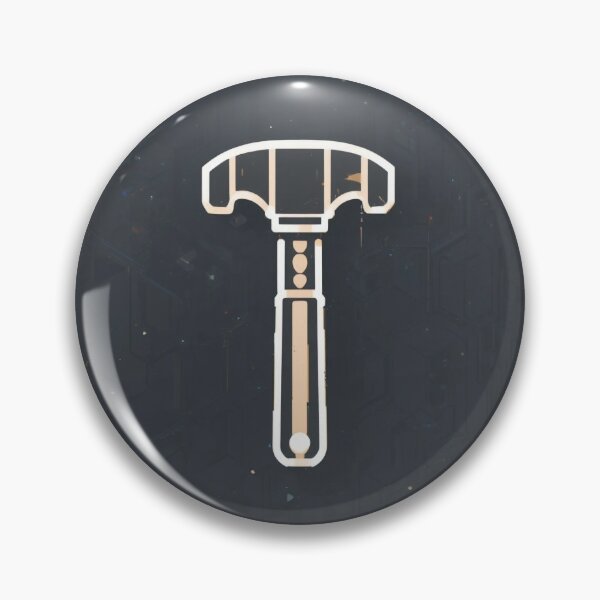 Item preview, Industrial Minimal Hammer Icon - Modern Tool Symbol Design designed and sold by PrintForgeLab.