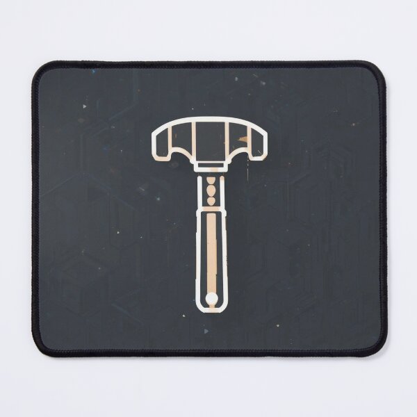 Item preview, Industrial Minimal Hammer Icon - Modern Tool Symbol Design designed and sold by PrintForgeLab.