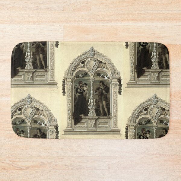 Item preview, Die Jugend by Gustav Klimt: Romantic Renaissance Architectural Fine Art Print designed and sold by artofuniverse.