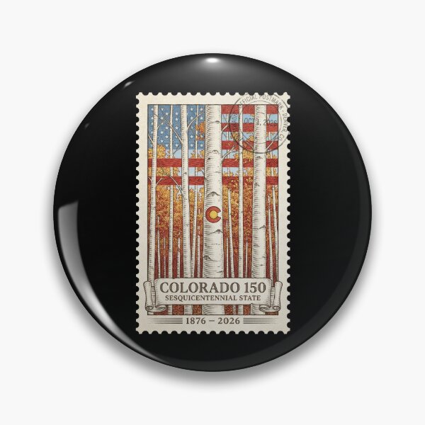 Item preview, Colorado Aspens 150th Statehood Anniversary - Forest Flag Stamp designed and sold by G350.