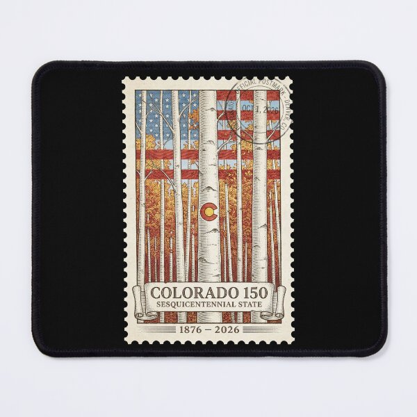 Item preview, Colorado Aspens 150th Statehood Anniversary - Forest Flag Stamp designed and sold by G350.