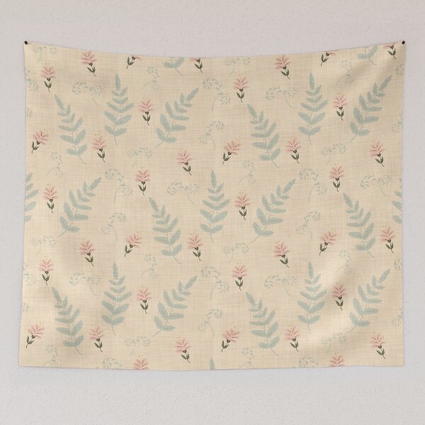 Item preview, Flowers and Ferns Pattern in Yellow designed and sold by designsbyklm.