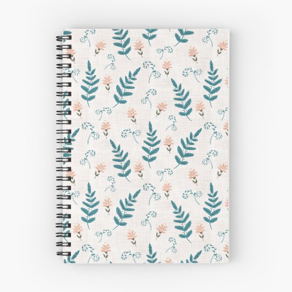 Item preview, Flowers and Ferns Pattern in White with Brown Texture designed and sold by designsbyklm.