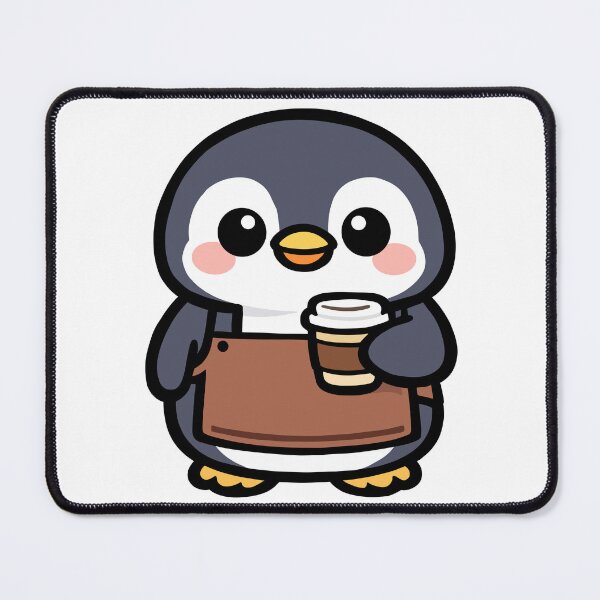 Item preview, Cute Penguin Barista – Cozy Coffee Animal Illustration designed and sold by CozyCritterShop.