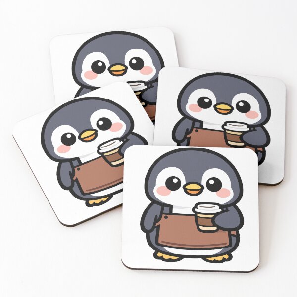 Item preview, Cute Penguin Barista – Cozy Coffee Animal Illustration designed and sold by CozyCritterShop.