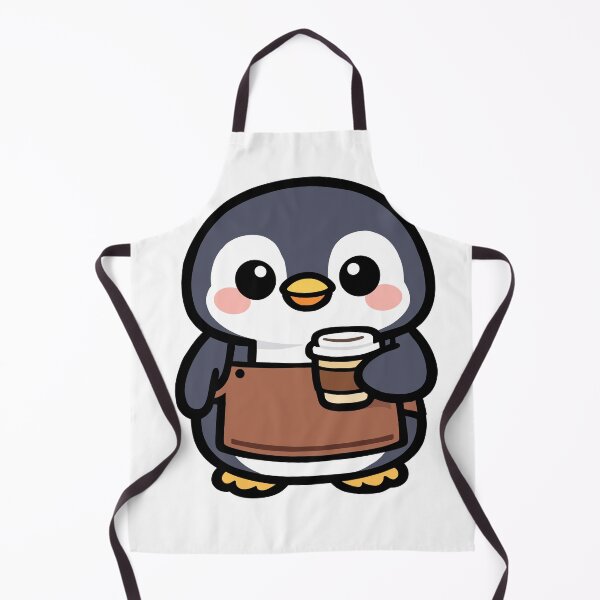 Item preview, Cute Penguin Barista – Cozy Coffee Animal Illustration designed and sold by CozyCritterShop.