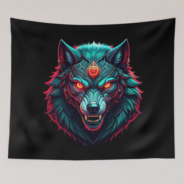 Item preview, Alpha Cyber Wolf Neon Tech designed and sold by NEON ALLEY.