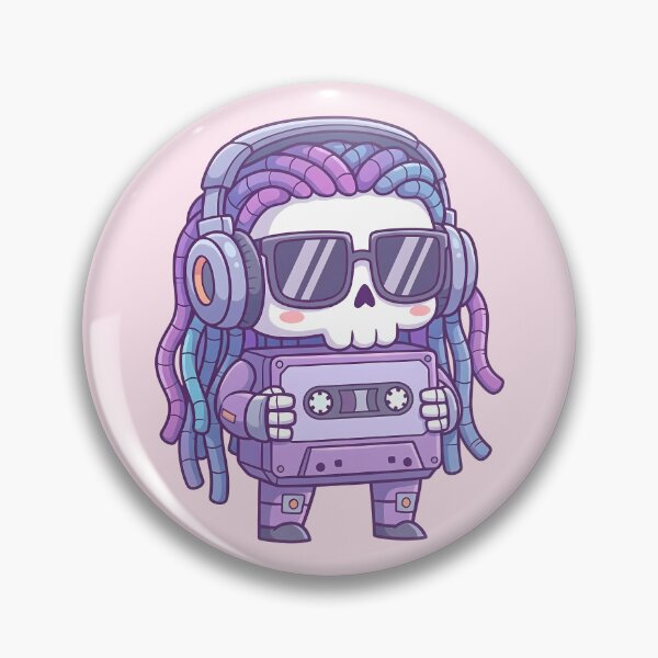 Item preview, Retro Skull Cassette Character Art | Music Lover Cool Illustration designed and sold by NeoShard.