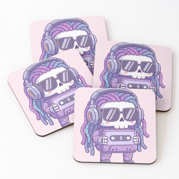 Item preview, Retro Skull Cassette Character Art | Music Lover Cool Illustration designed and sold by NeoShard.