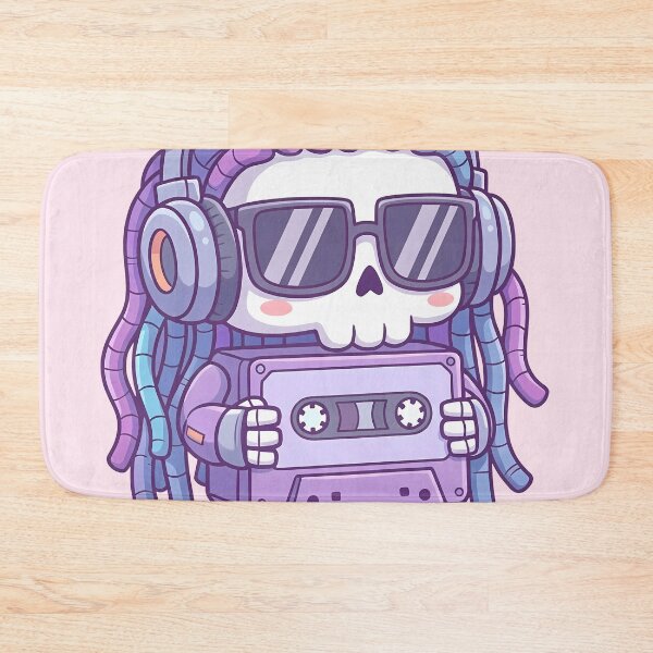 Item preview, Retro Skull Cassette Character Art | Music Lover Cool Illustration designed and sold by NeoShard.