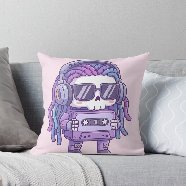 Item preview, Retro Skull Cassette Character Art | Music Lover Cool Illustration designed and sold by NeoShard.